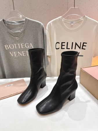 UA Miu Miu Nappa Leather Booties 7cm Heel