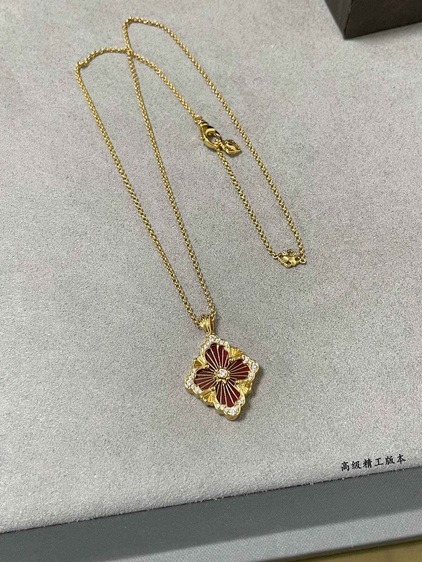 Buccellati Large Opera Red Enamel Necklace