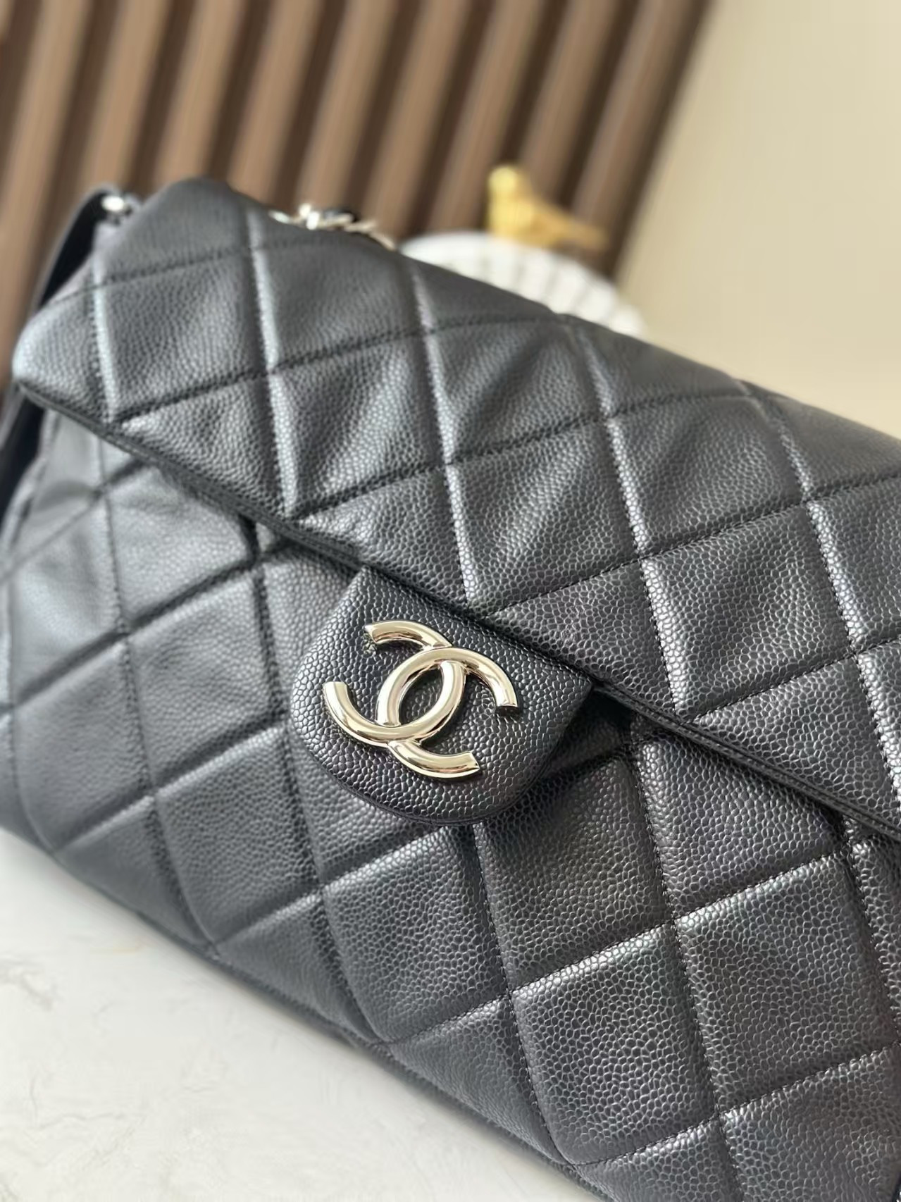 Ch*el flap bag as3372 34x22x10cm