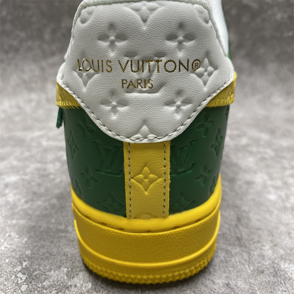 LV x Nike Air Force 1 yellow blue