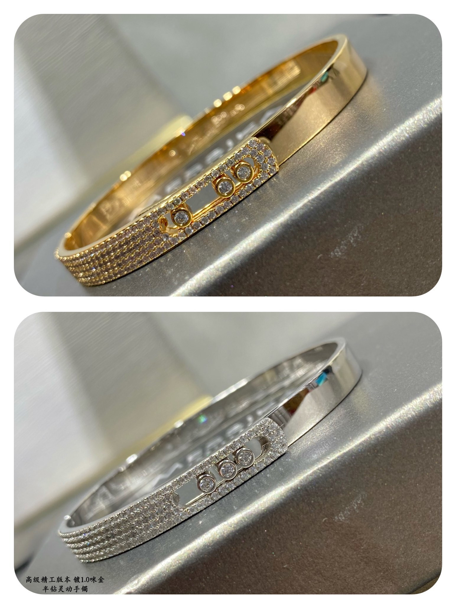 Mes1kaa half-set di*m*nd bracelet