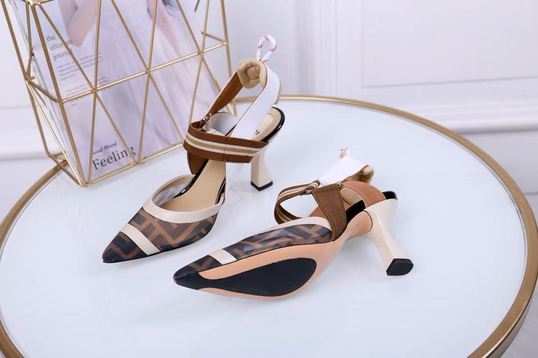 ua F**di colibri mesh slingback pumps