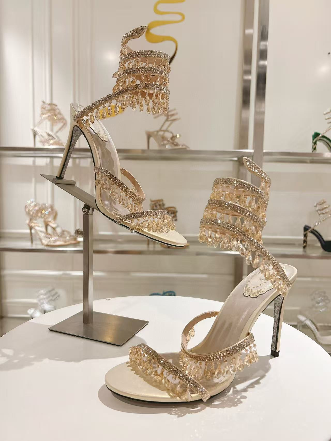 UA RENÉ CAOVILLA CHANDELIER SANDAL 95mm