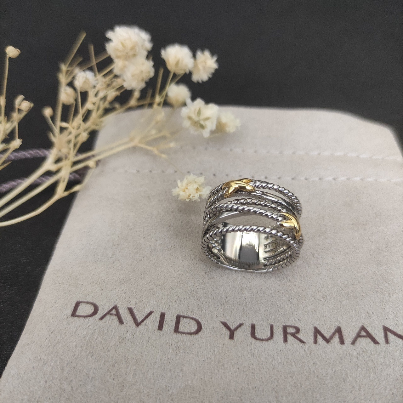 dau1d Yvrm*n double x color ring
