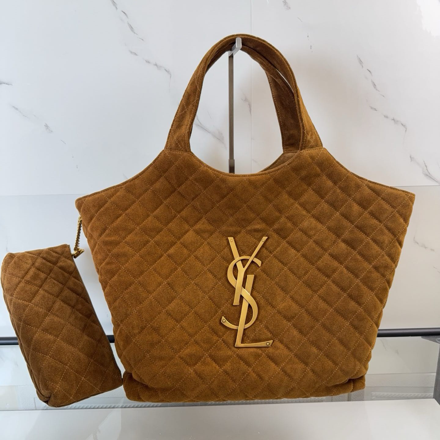 Y*L icare maxi shopping bag in quilted lambskin 38/58x43x8cm