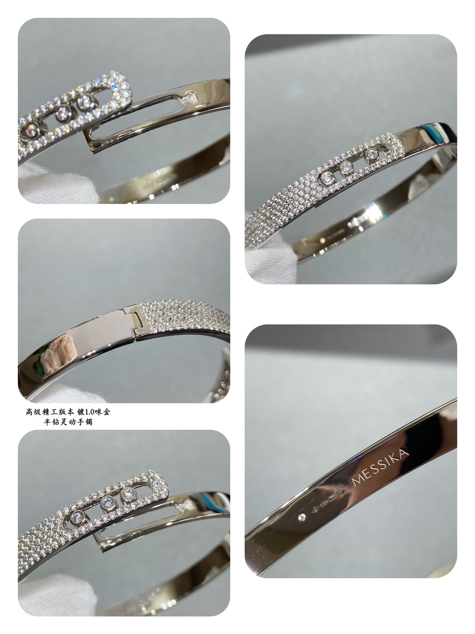 Mes1kaa half-set di*m*nd bracelet