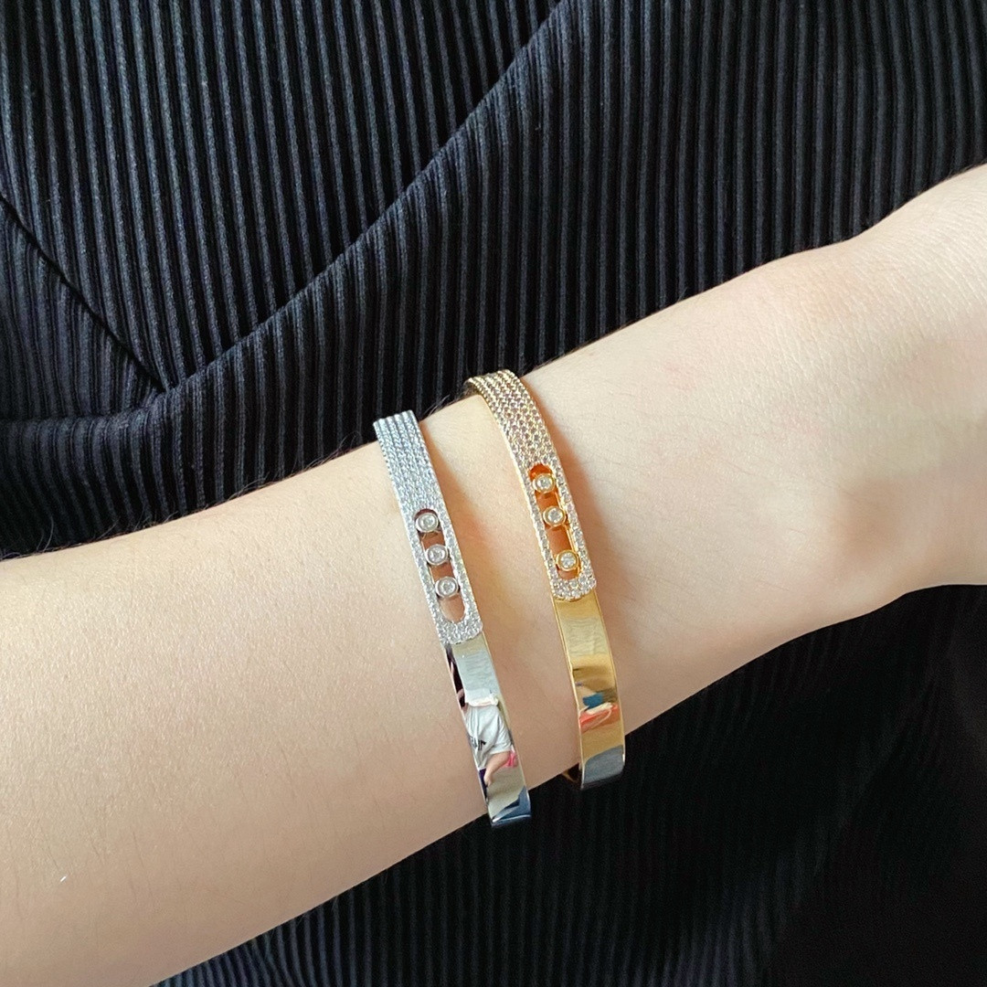 Mes1kaa half-set di*m*nd bracelet
