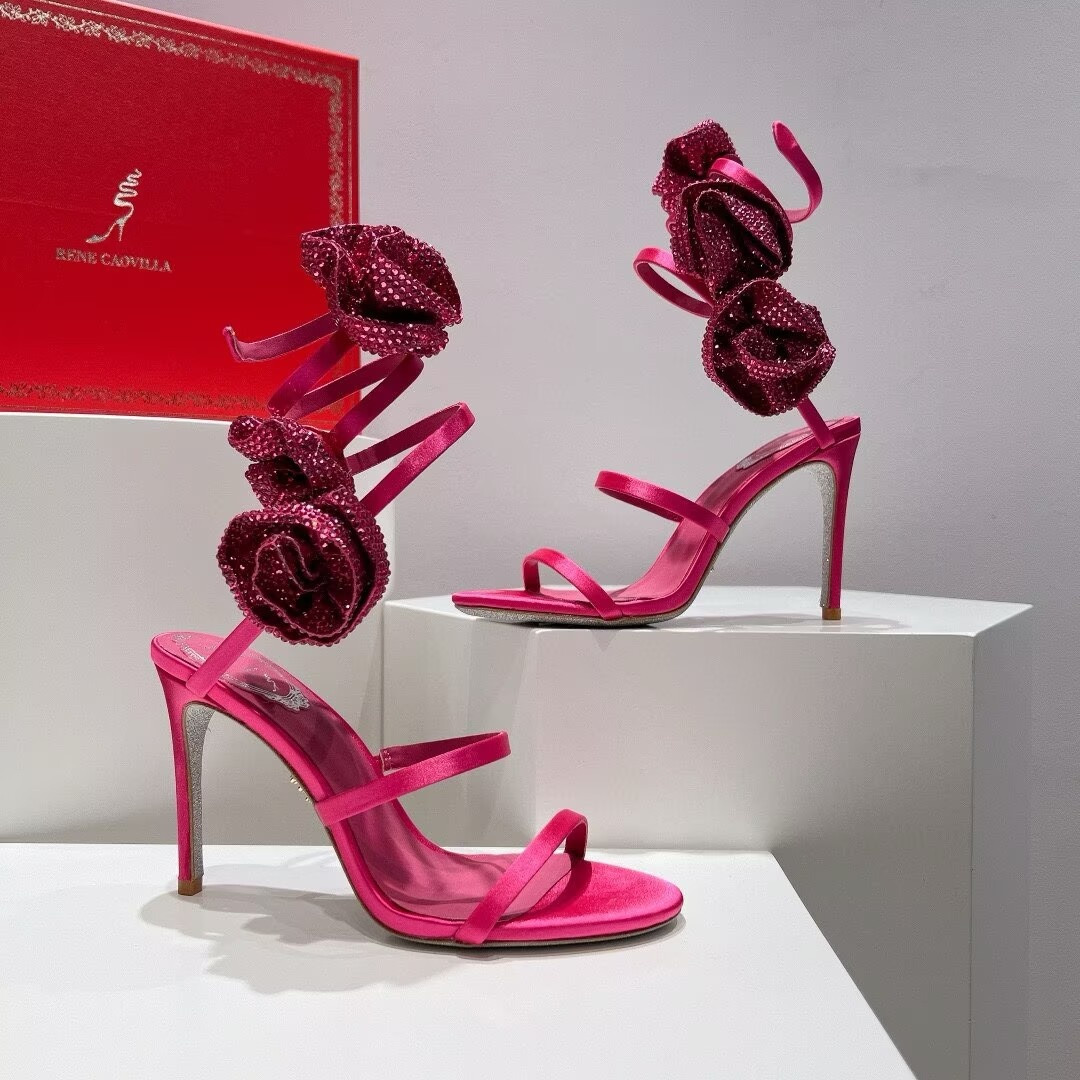 ua renÉ Ca0v1LLa flower wrap sandal 95mm