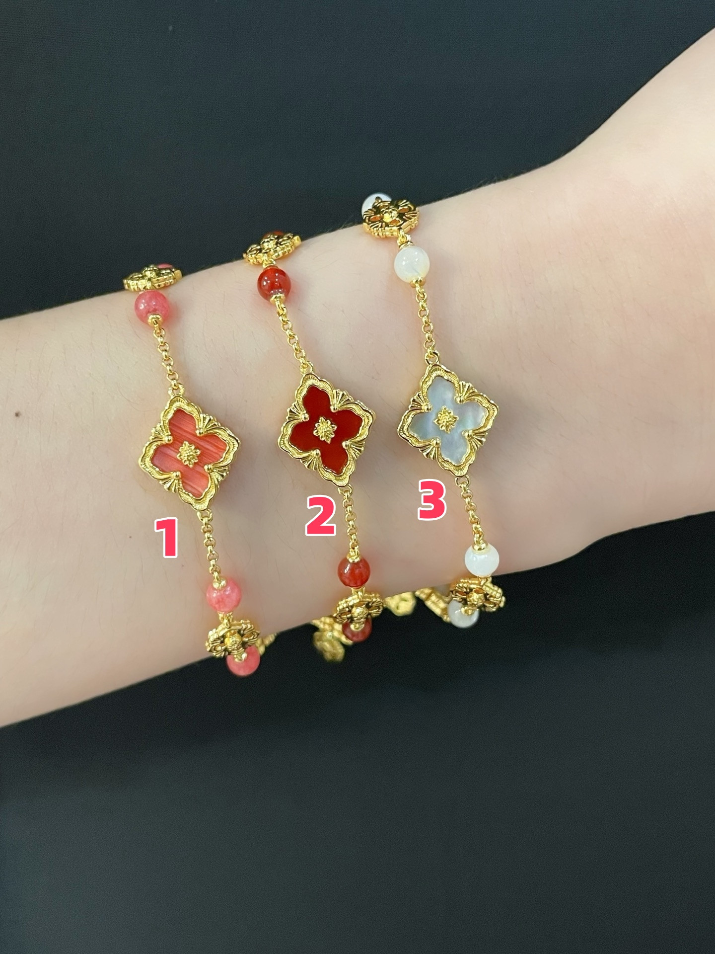Bvcce11ati three flowers bracelet