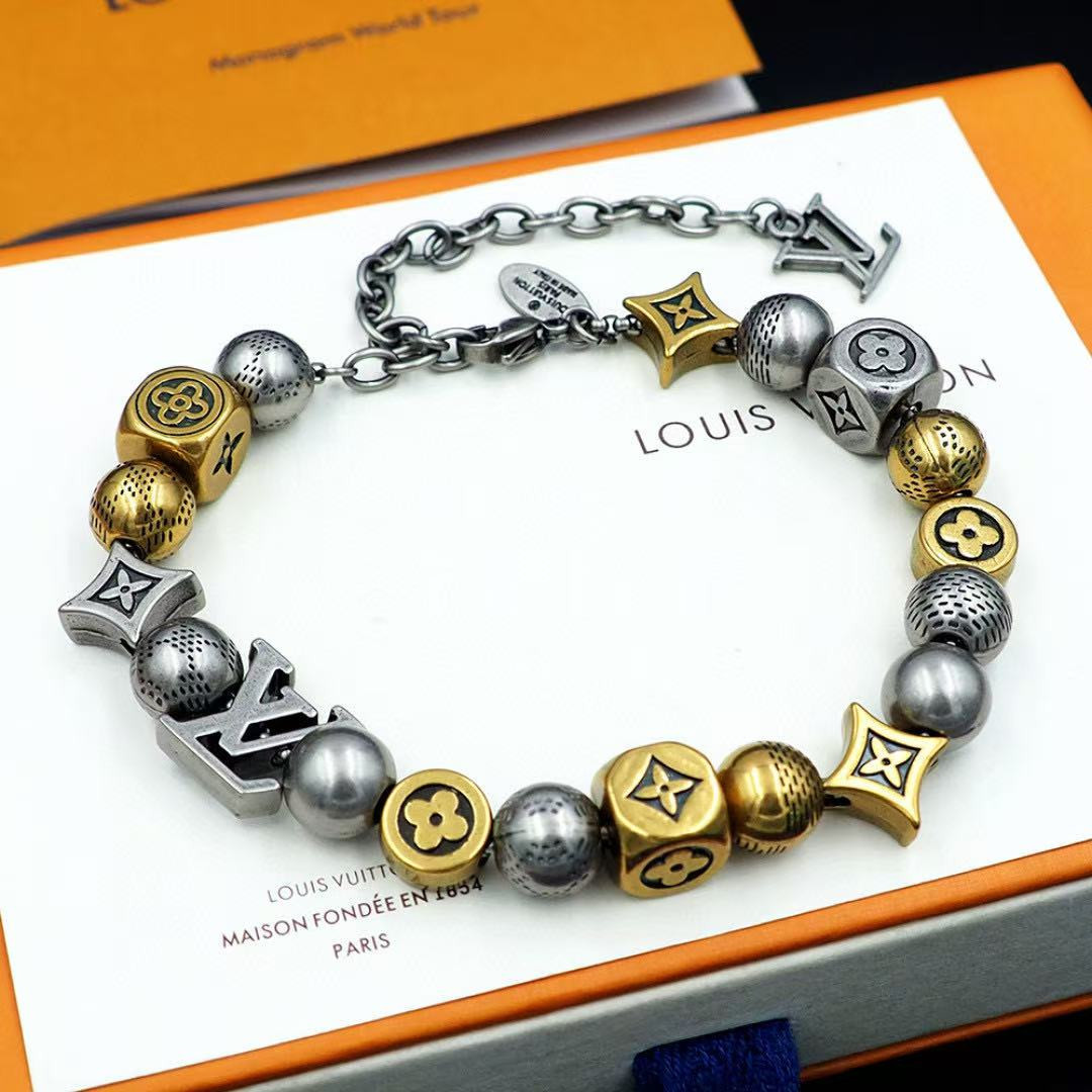 l0*is V*t0n damier party bracelet
