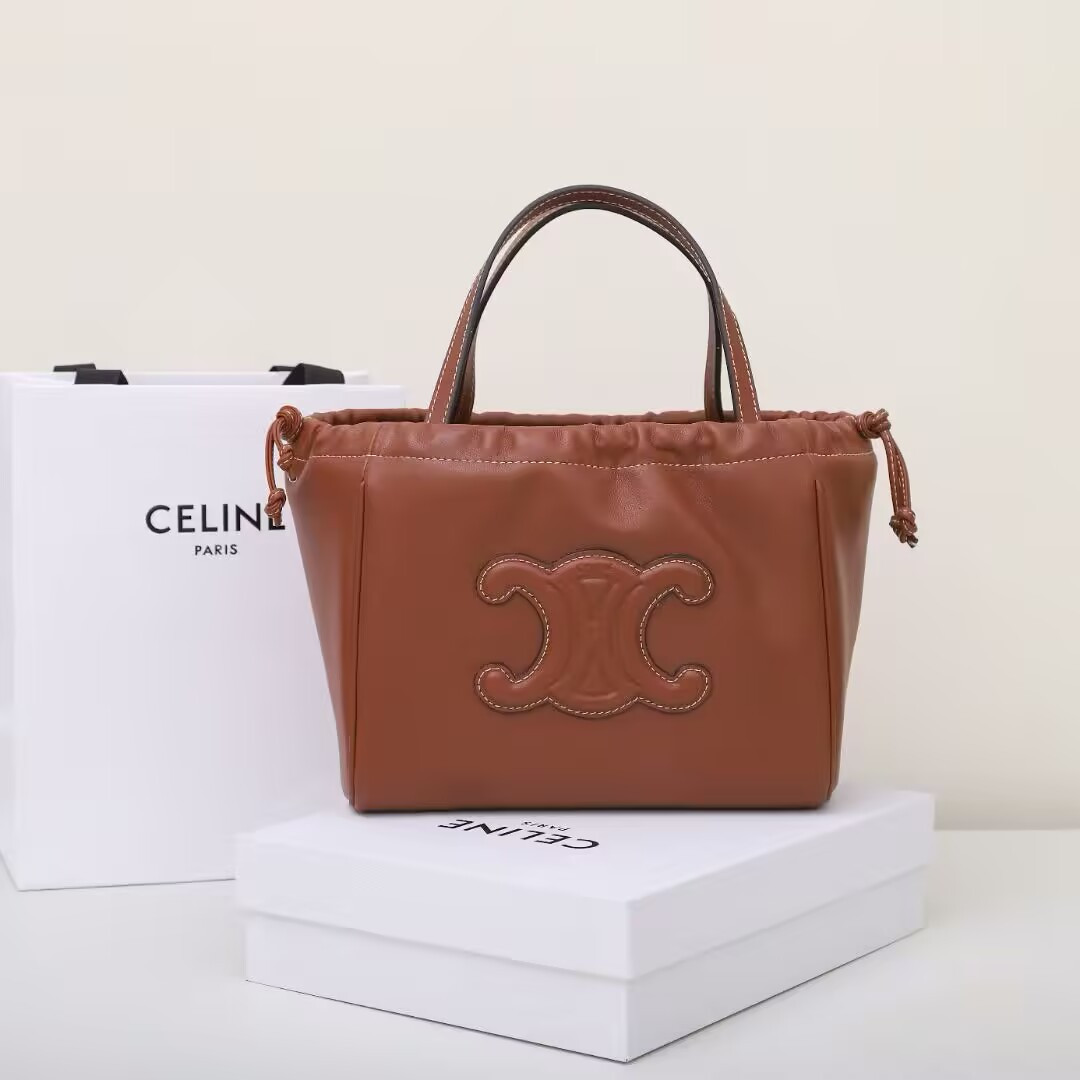 Ce**e cabas drawstring triomphe bag 22x17x15cm