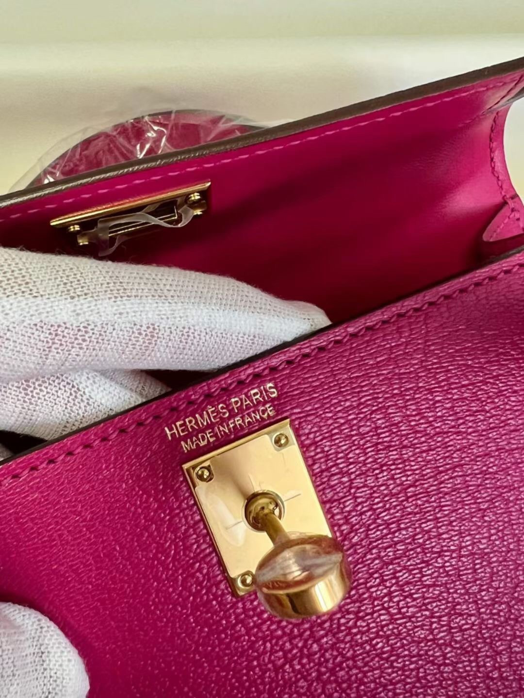 H**me5 mini kelly chèvre 19 19×6×12cm