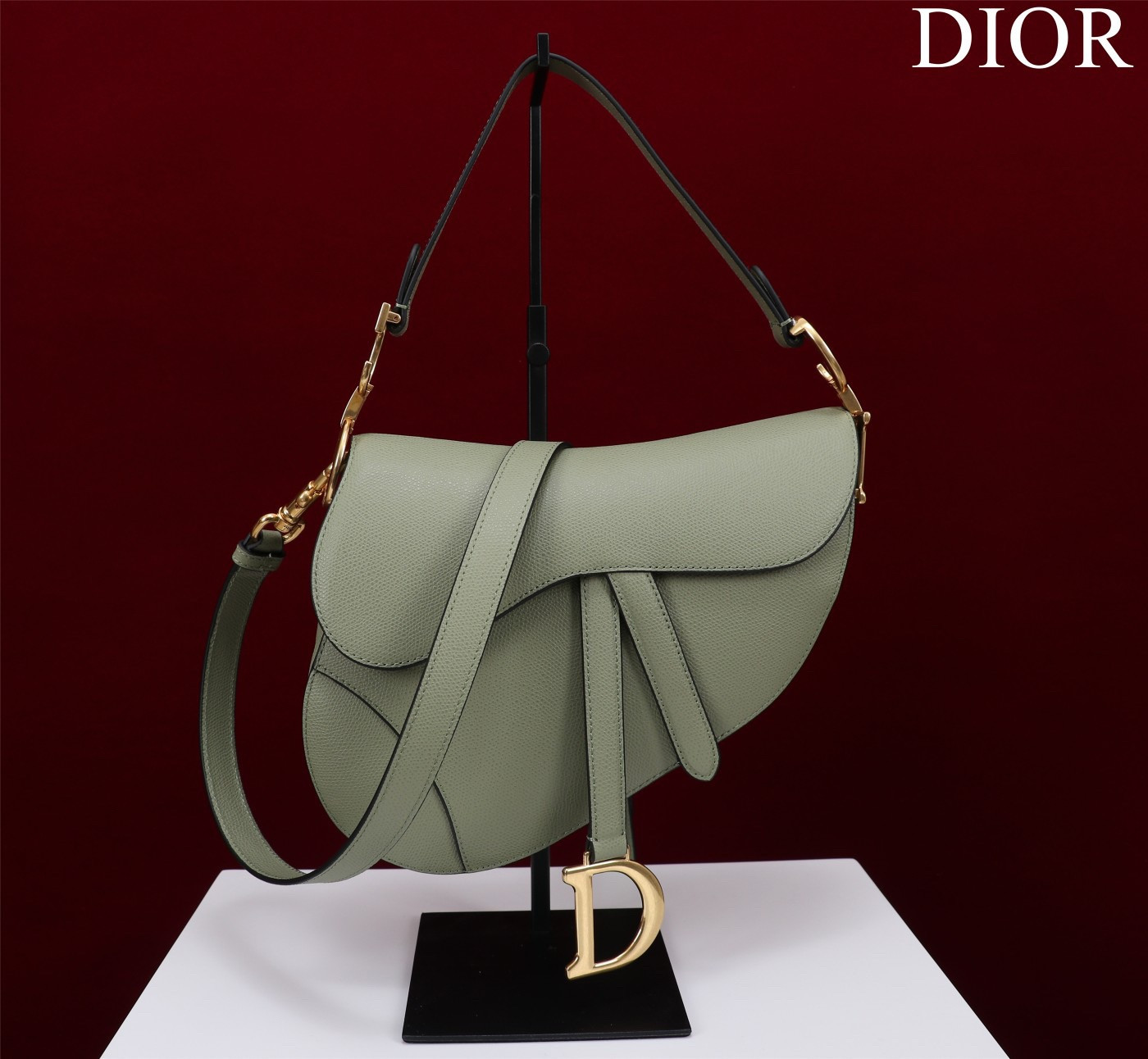 D*or saddle bag grained calfskin 25.5x20x6.5cm