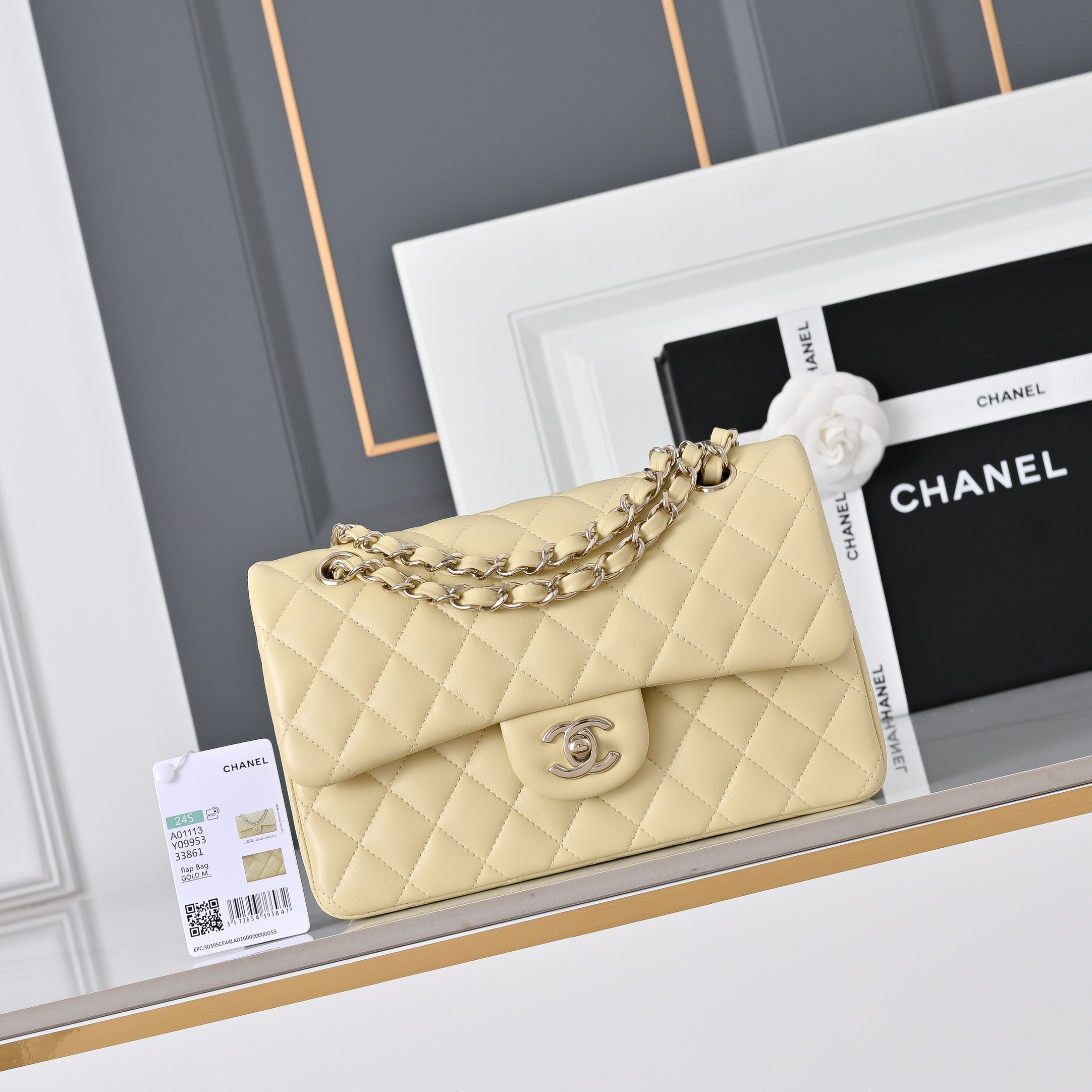 Ch*el classic flap handbag cf a01113 23x14.5x6cm