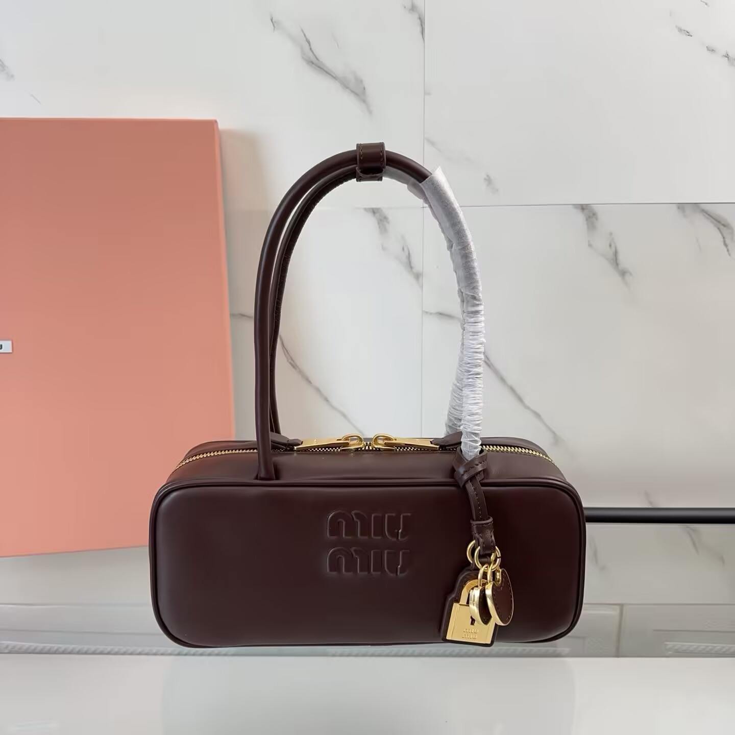 M1v M1v beau leather bag 11.5x28x8cm
