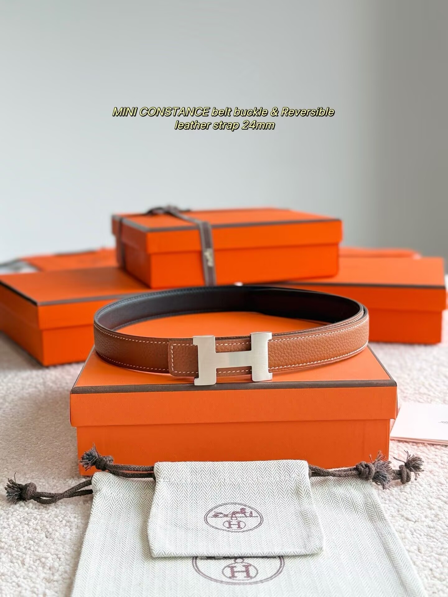 H**mes belt 24mm
