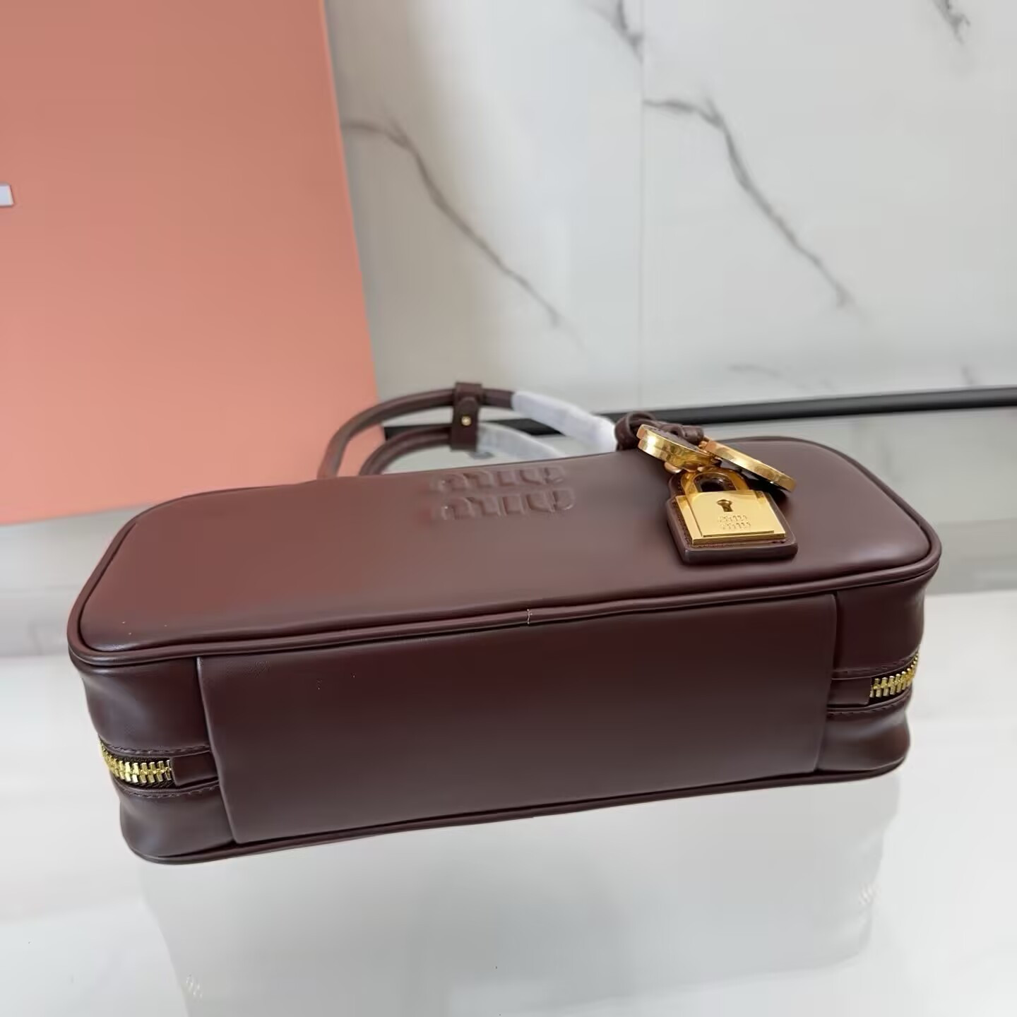 M1v M1v beau leather bag 11.5x28x8cm