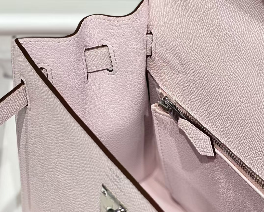 HERMÈS Kelly Silver-tone Hardware 25