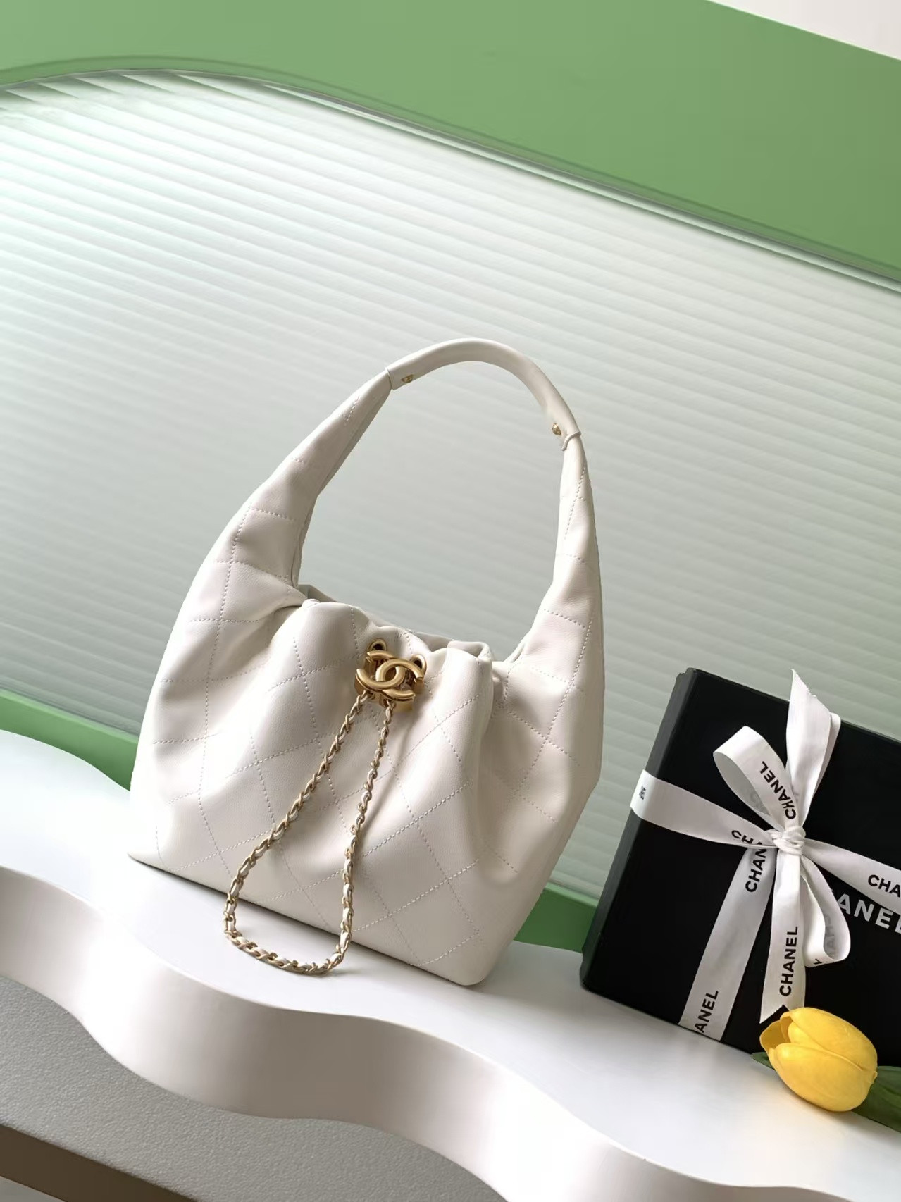 Ch*el hobo handbag as5976 32x24x12cm