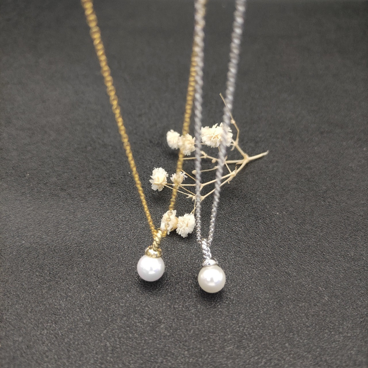 dau1d Yvrm*n 8mm peal necklace(chain length 42+3+3cm delay chain)