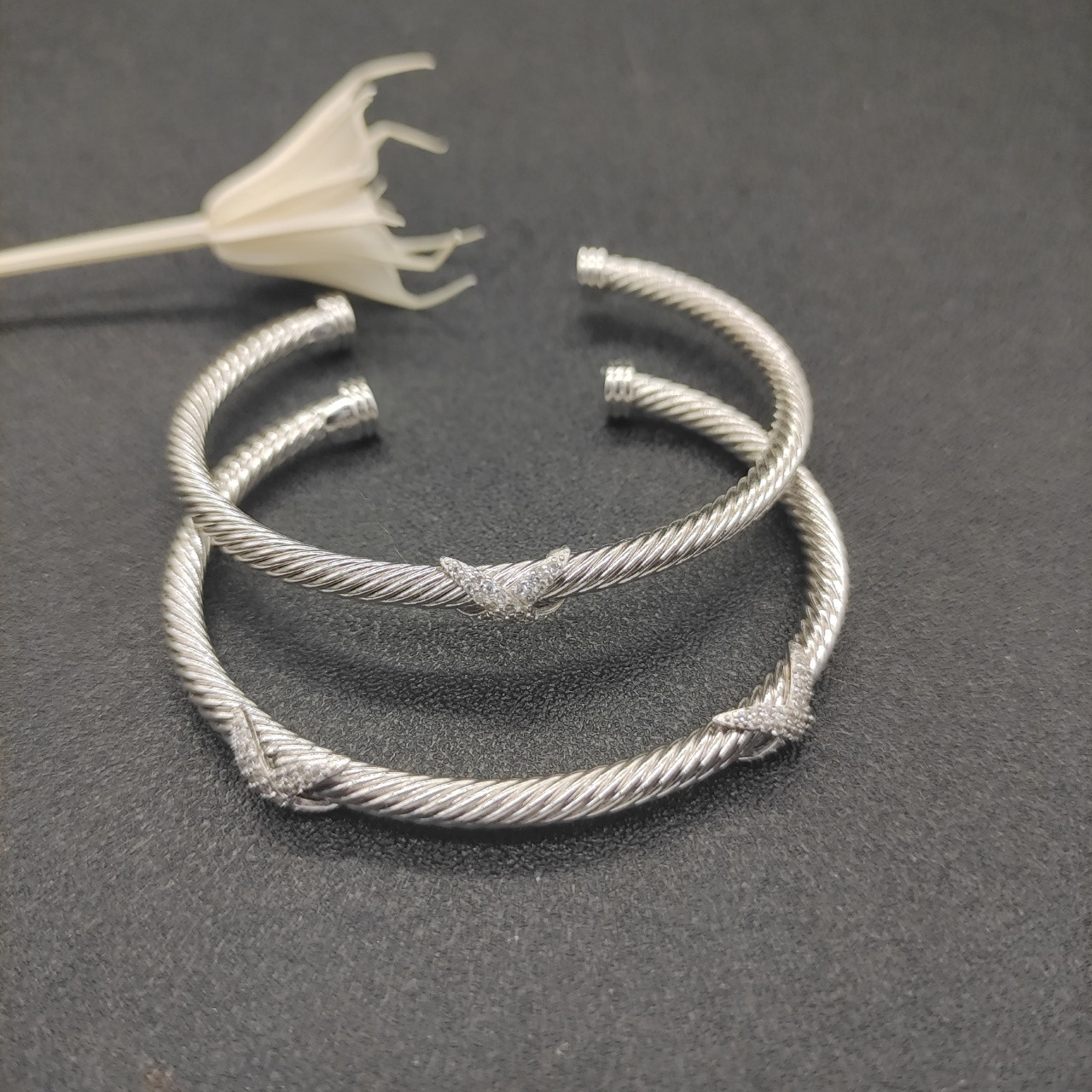 dau1d Yvrm*n 4mm full di*m*nd x bracelet (wrist circumference 15-20cm)