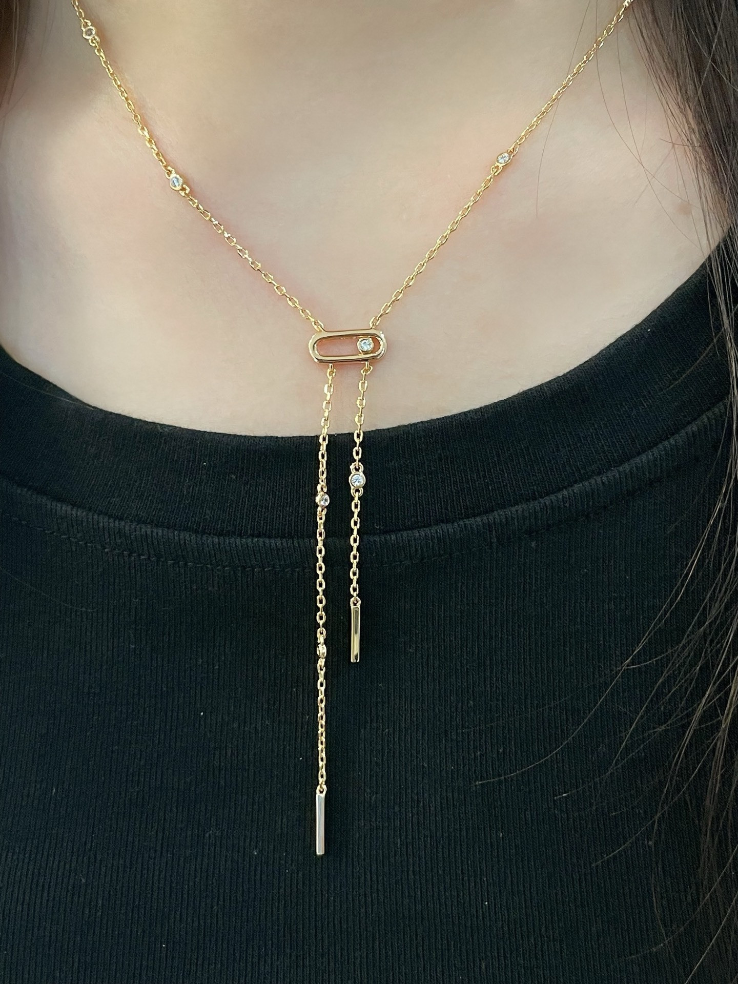 Mes1kaa tassel necklace chain length 46cm