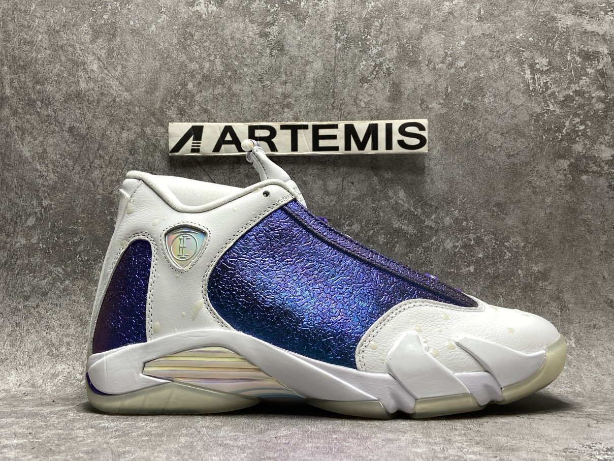 Air Jordan 14 White Purple