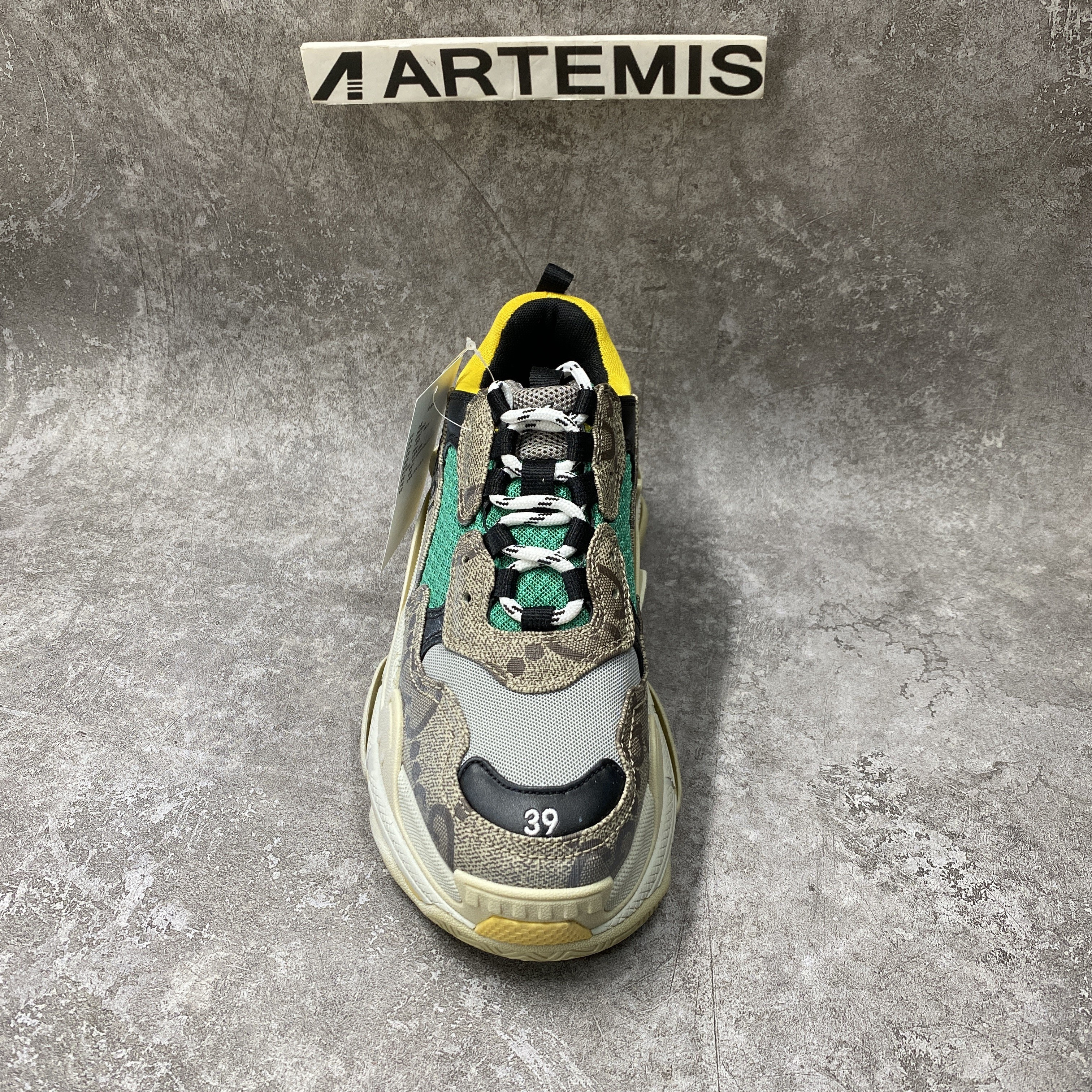 Balenciga x G The Hacker Project Triple Beige Green Yellow