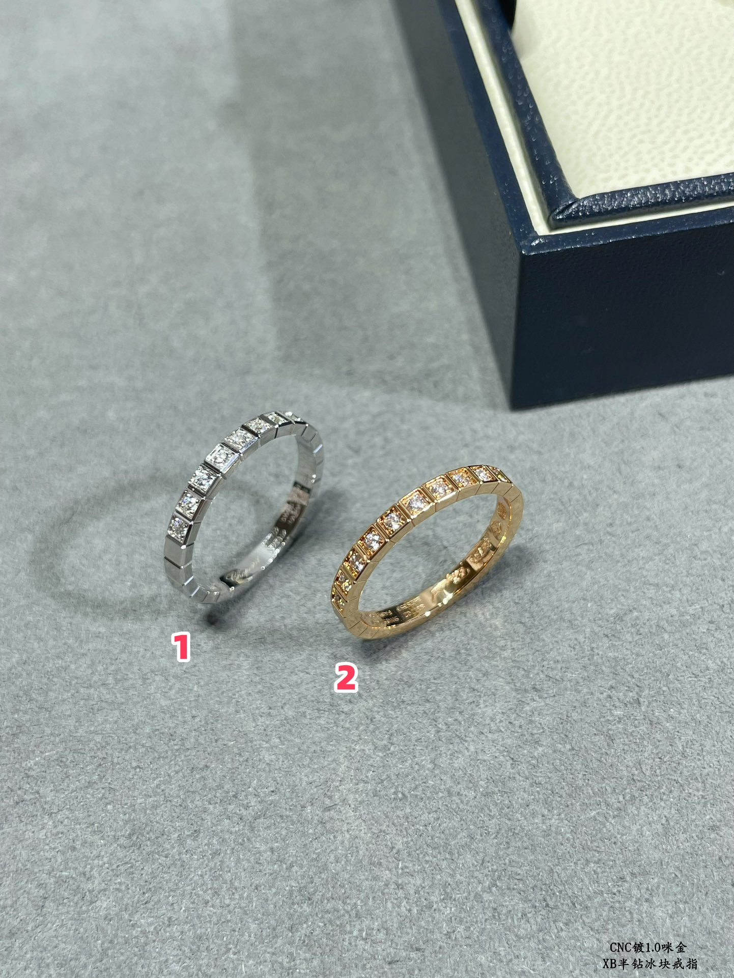 chopard half Di*m*nd ice cube ring