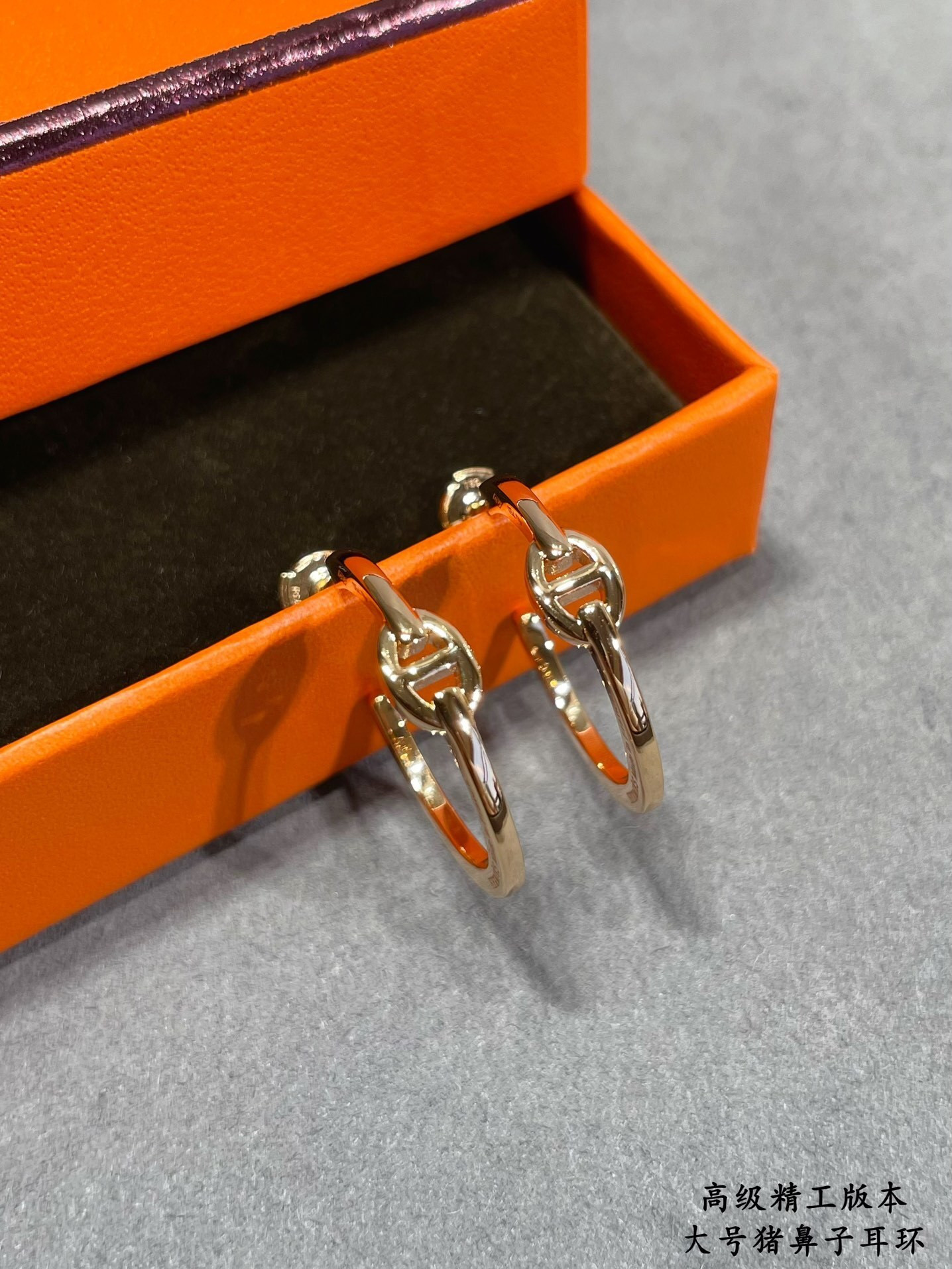 H**mes pig nose earrings ag925
