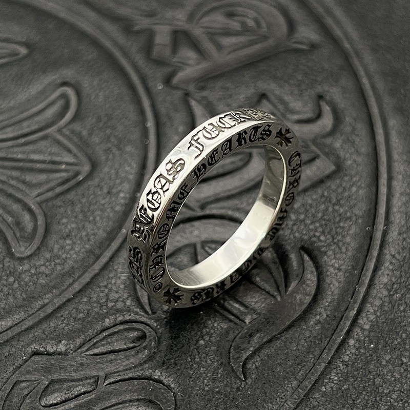 Ch**me He**ts 3mm cross and sanskrit ring