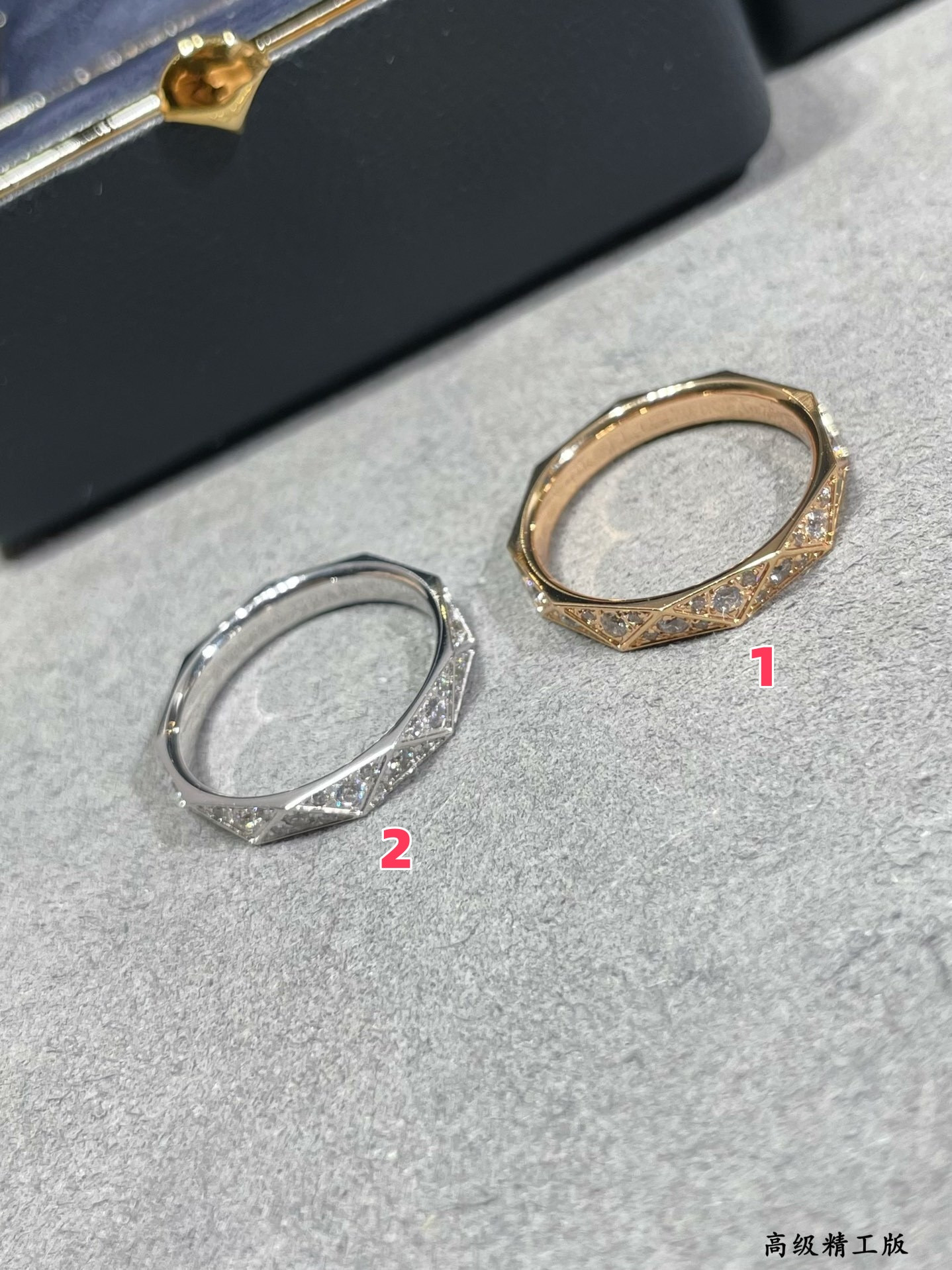 Gr*ff di*m*nd-encrusted rhombus ring