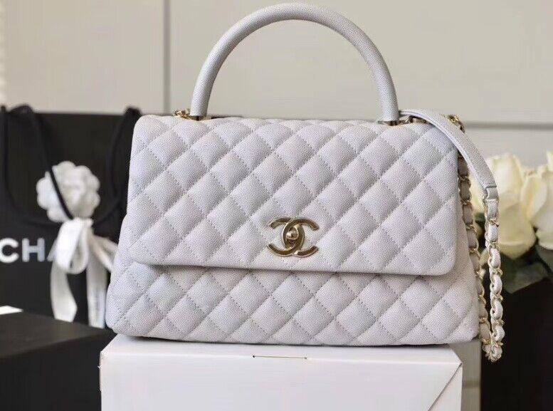 Ch*el coco handle bag