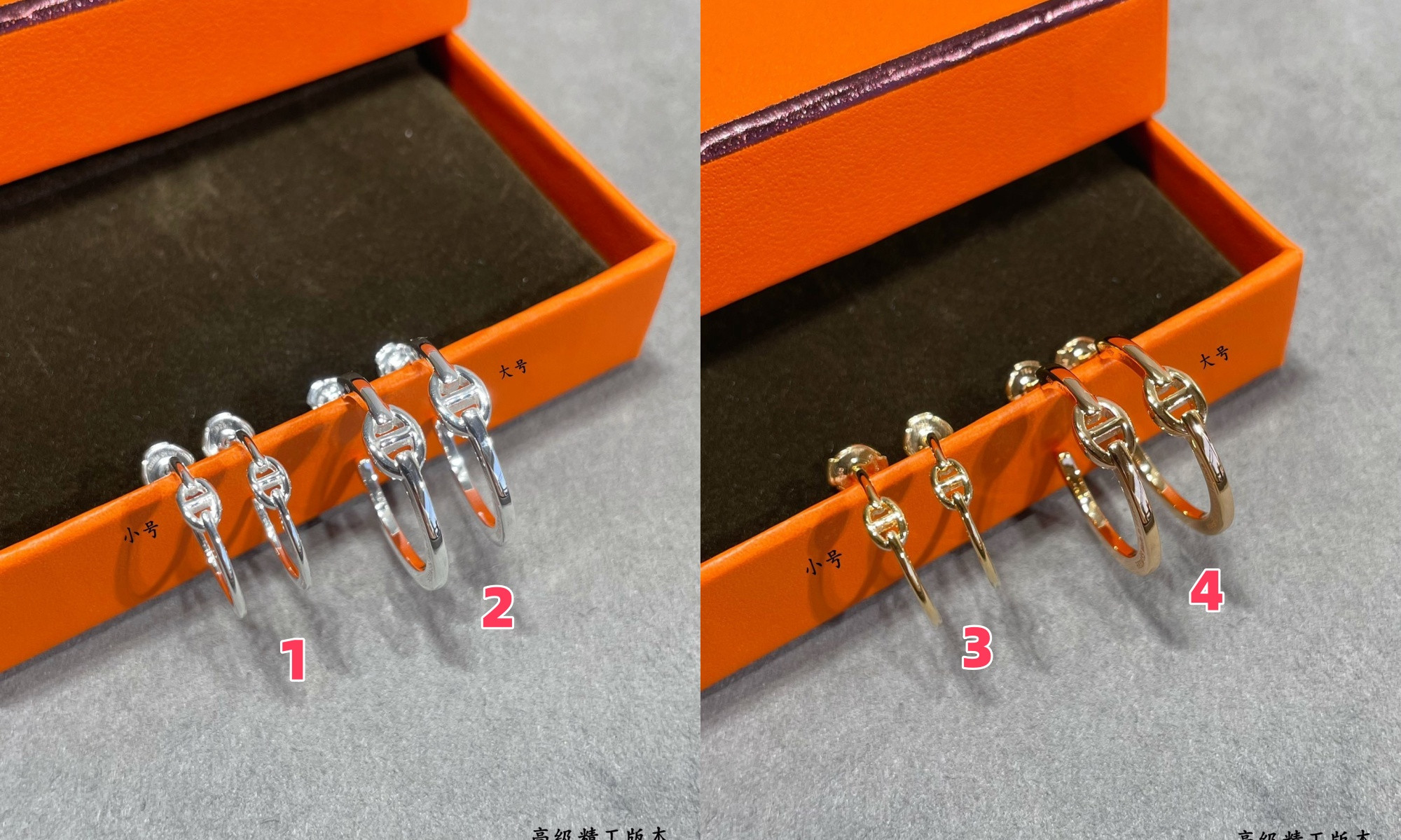 H**mes pig nose earrings ag925
