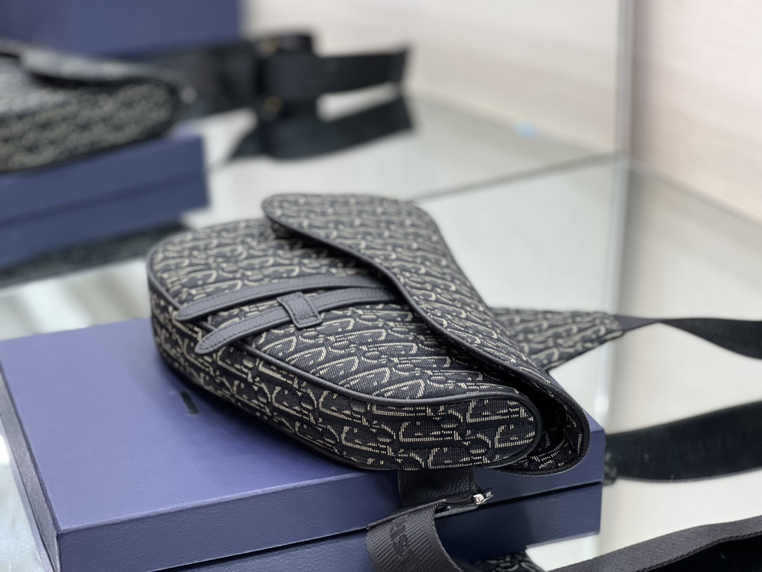 ch**an D*or saddle crossbody bag oblique canvas 26 x 19 x 4.5 cm