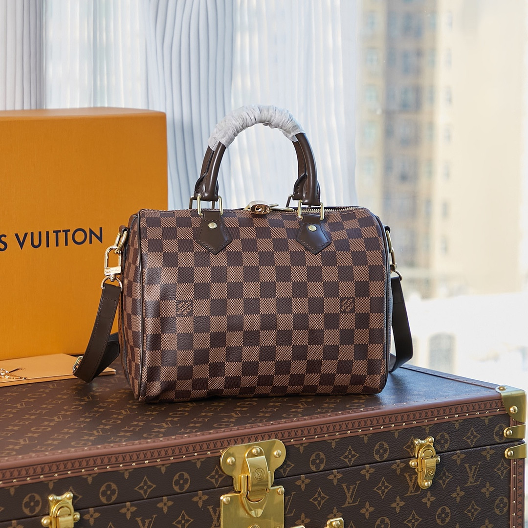 LV N41368 Speedy Bandoulière 25 9.8 x 7.5 x 5.9 inches