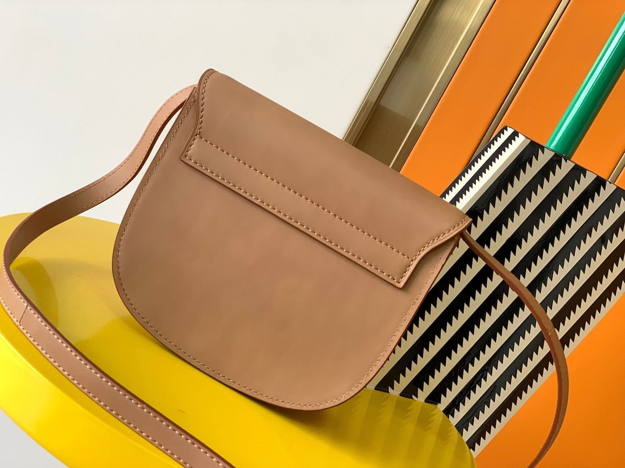 Y*L kaia small satchel in smooth leather 7.2 x 6.1 x 2.1 inches