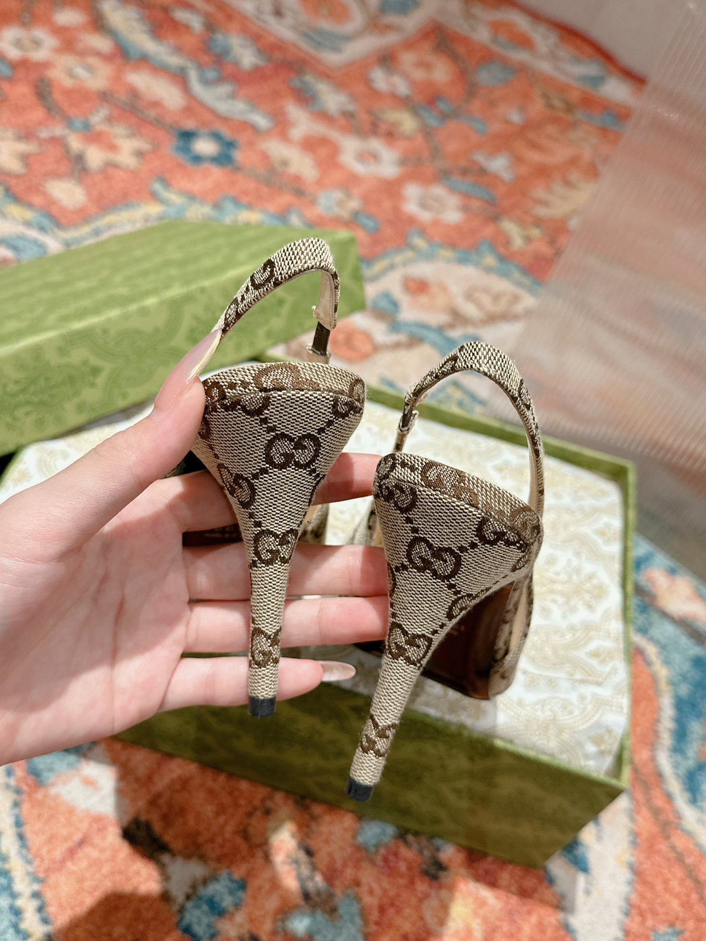 ua G*u*i horsebit slingback pump high heel