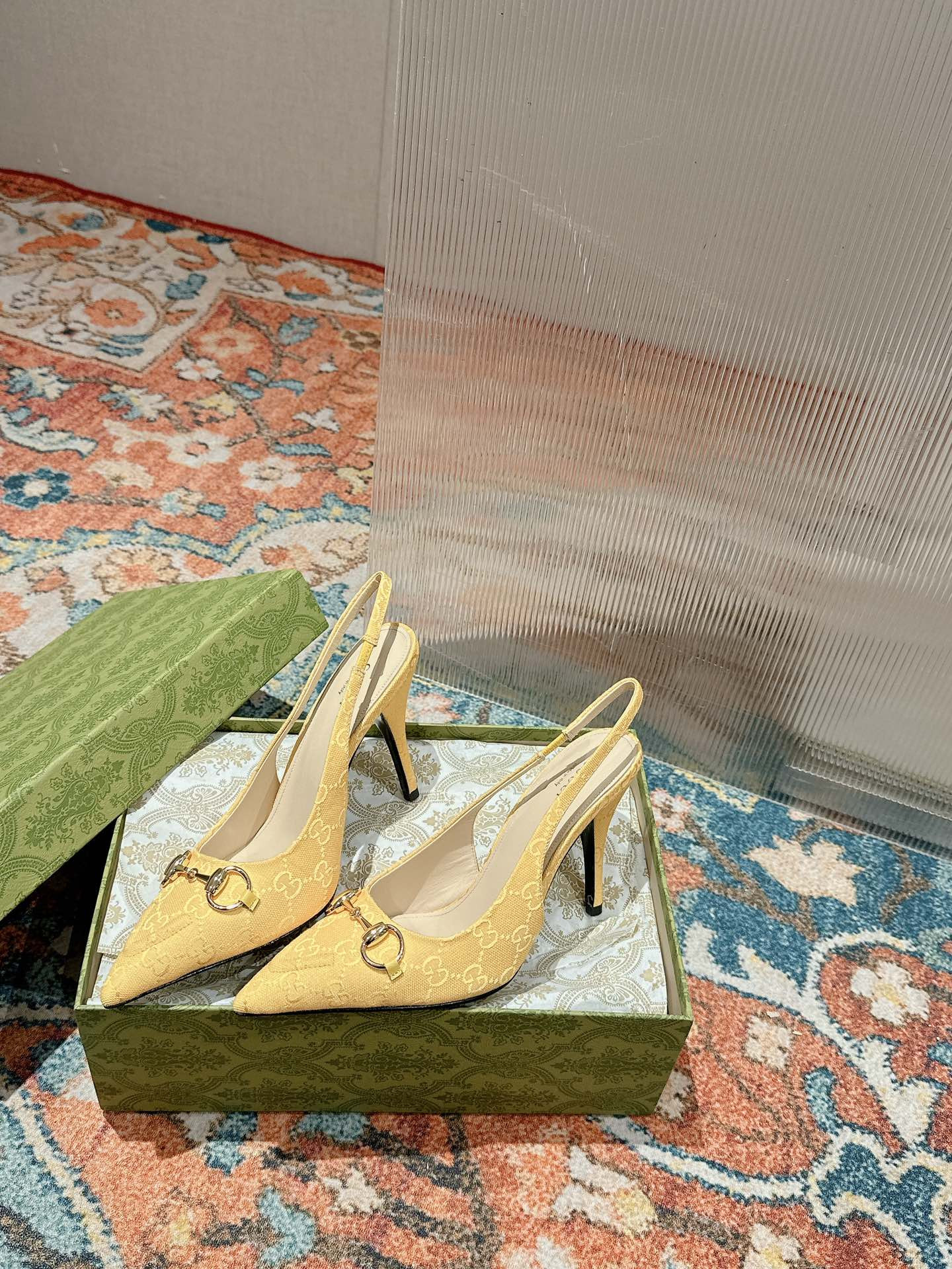 ua G*u*i horsebit slingback pump high heel