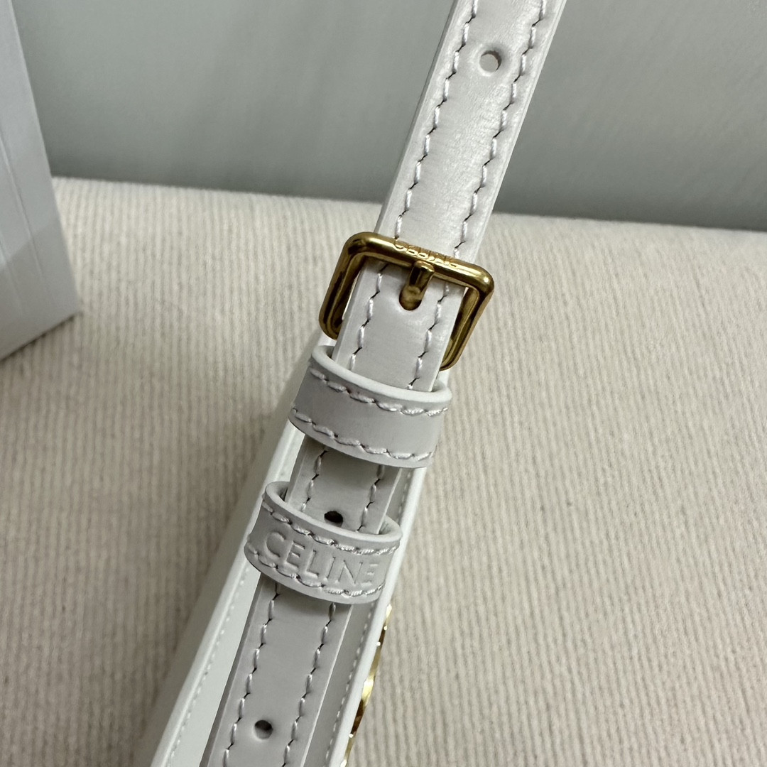 Ce**e medium tilly bag in shiny calfskin 22x13.5x4cm