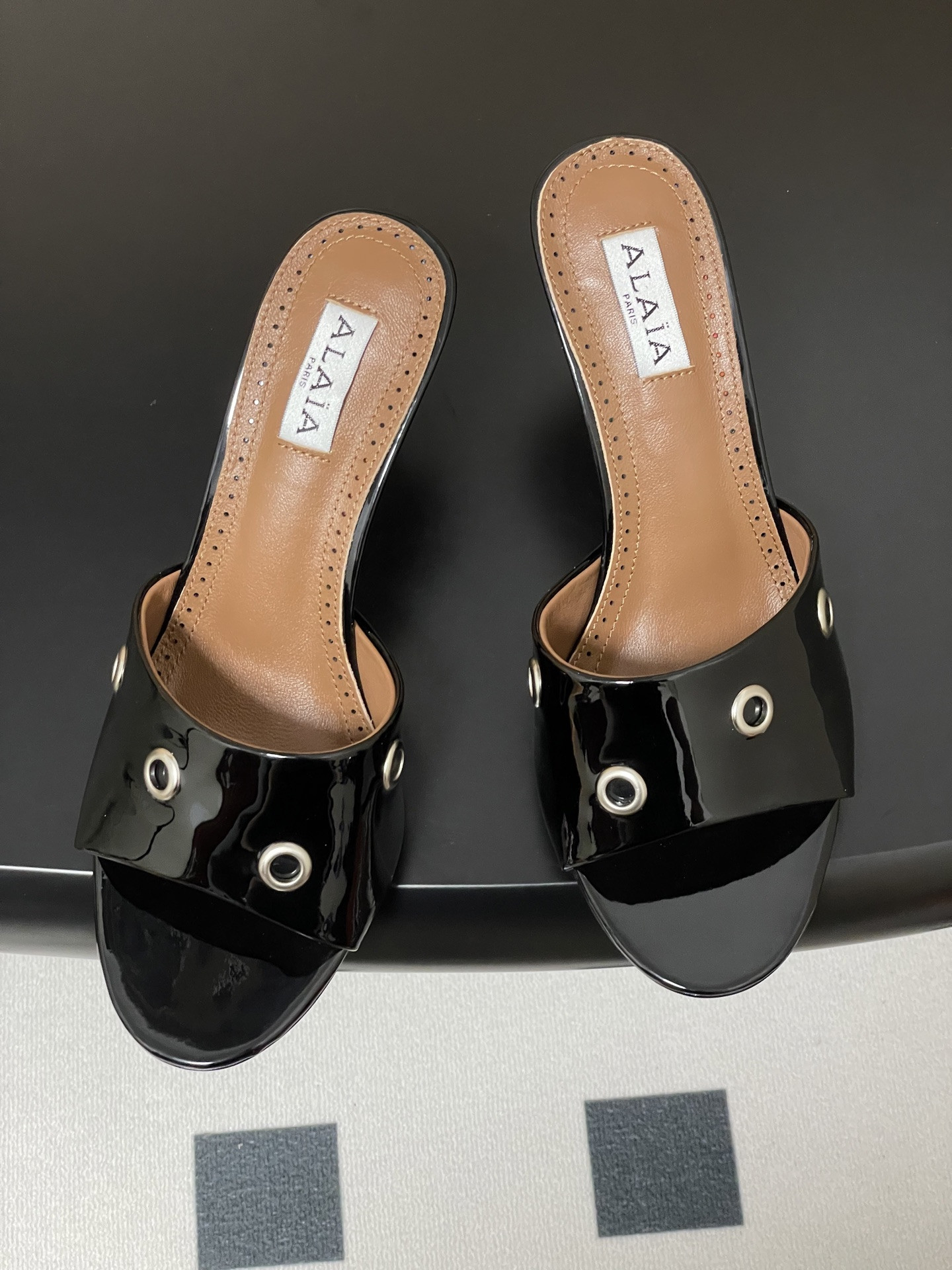 UA Alaia Ring Eyelets slippers 7cm Heel(Customized Size 7-10 days production time)