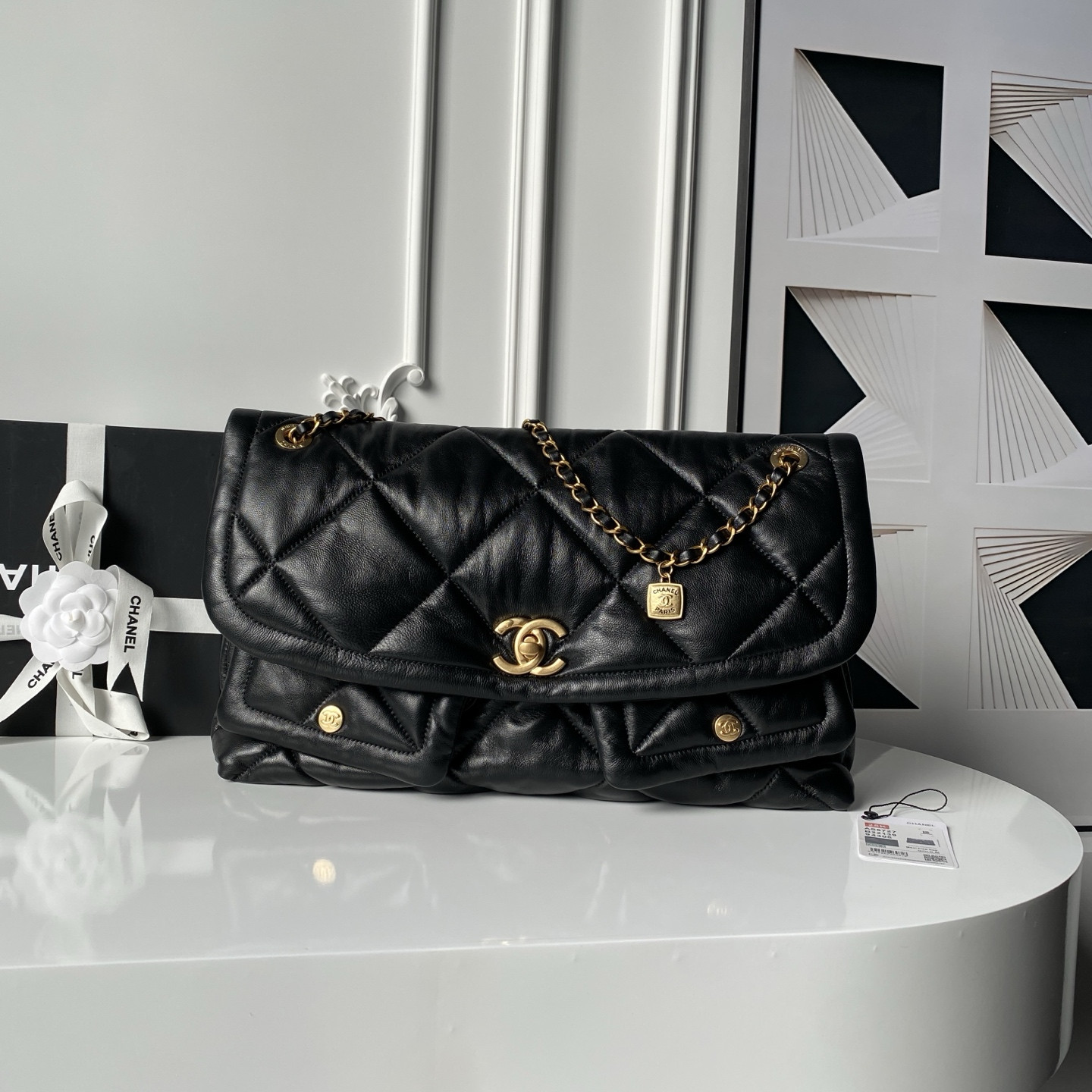 Ch*el shopping bag 26.5x45x9.5cm