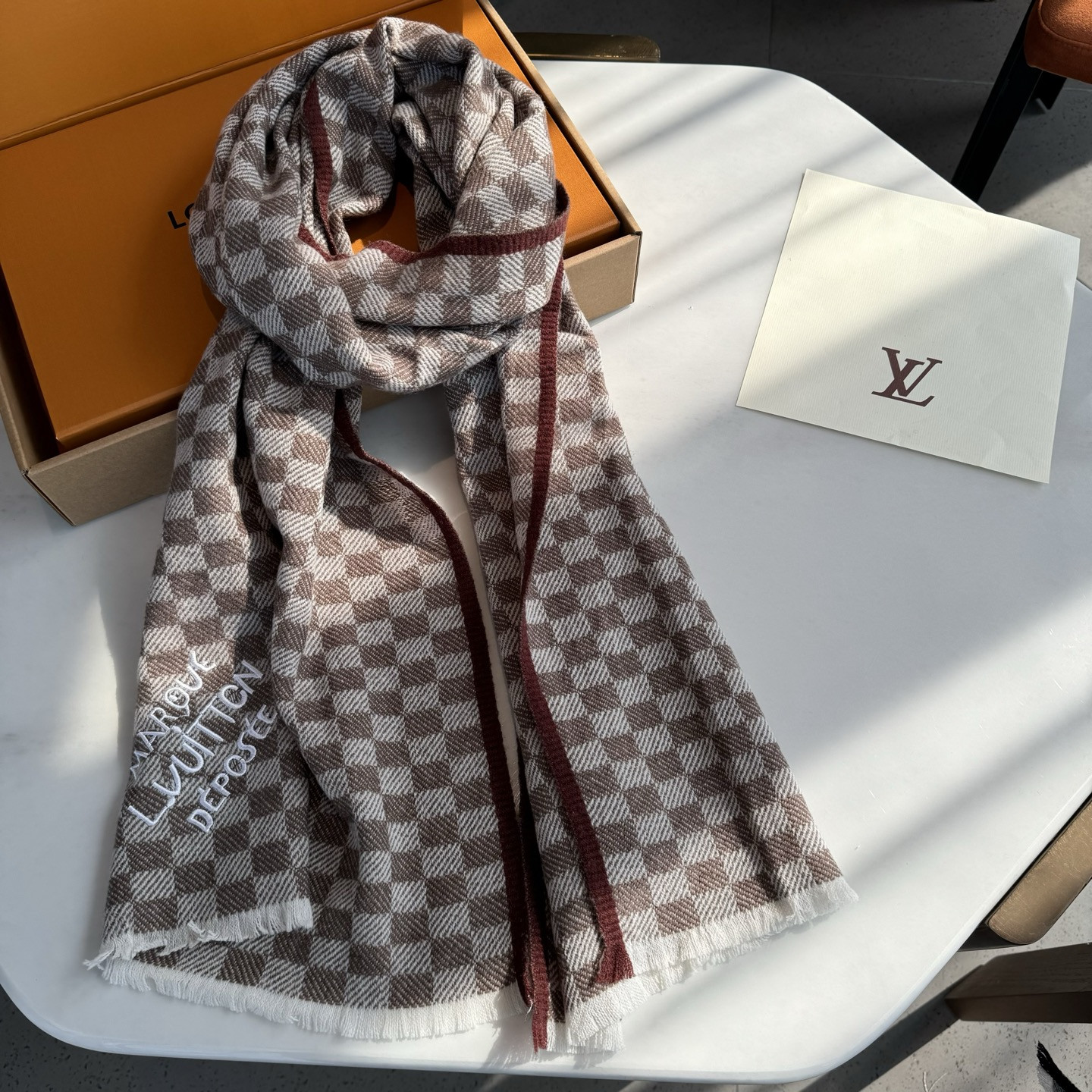 l0*is V*t0n check scarf 45x205cm