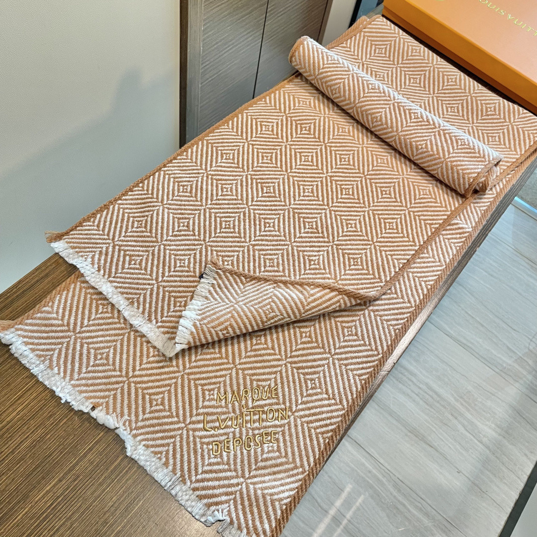 l0*is V*t0n scarf 35x200cm 100% cashmere