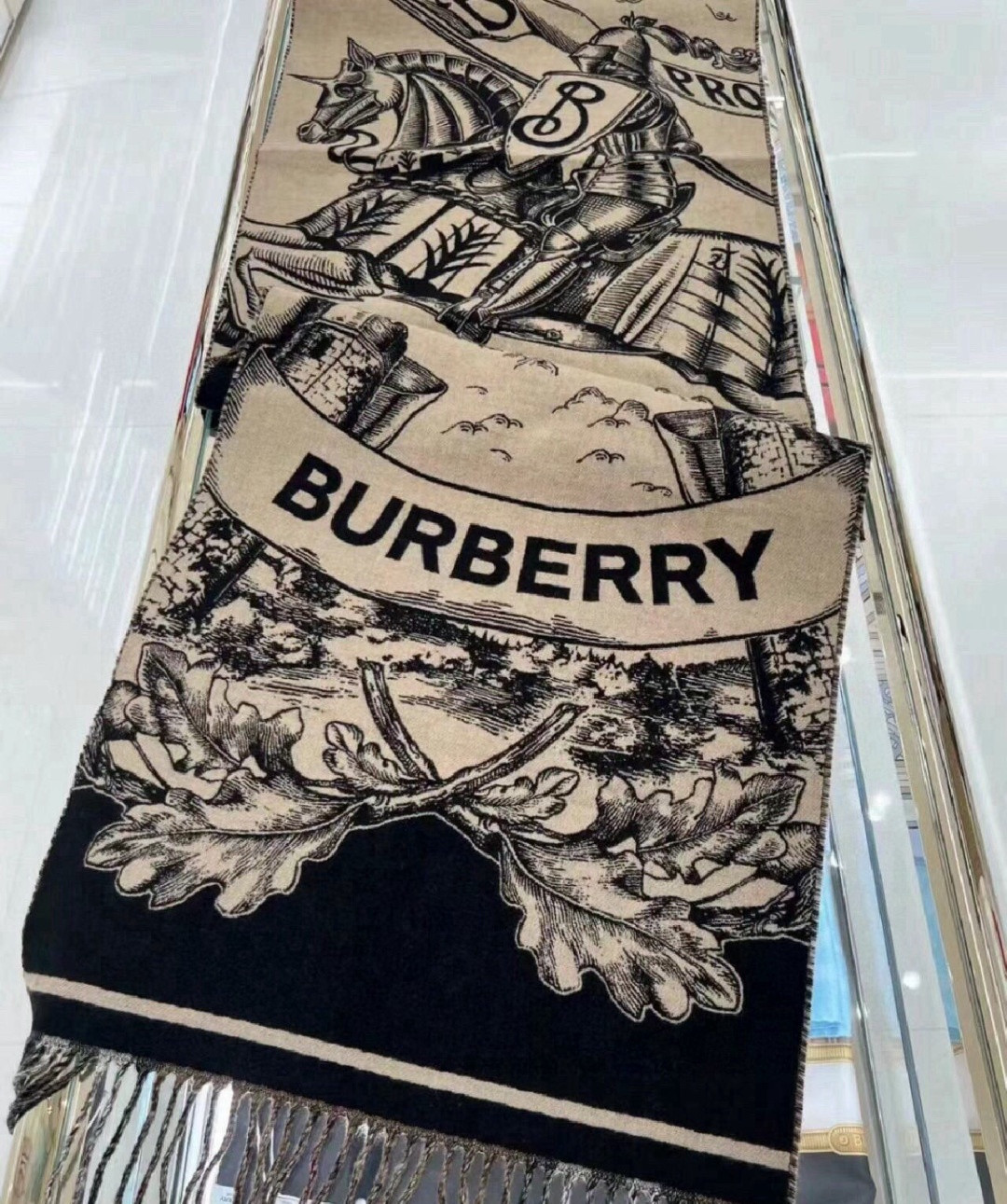B**rry wide reversible ekd cashmere scarf 50x210cm