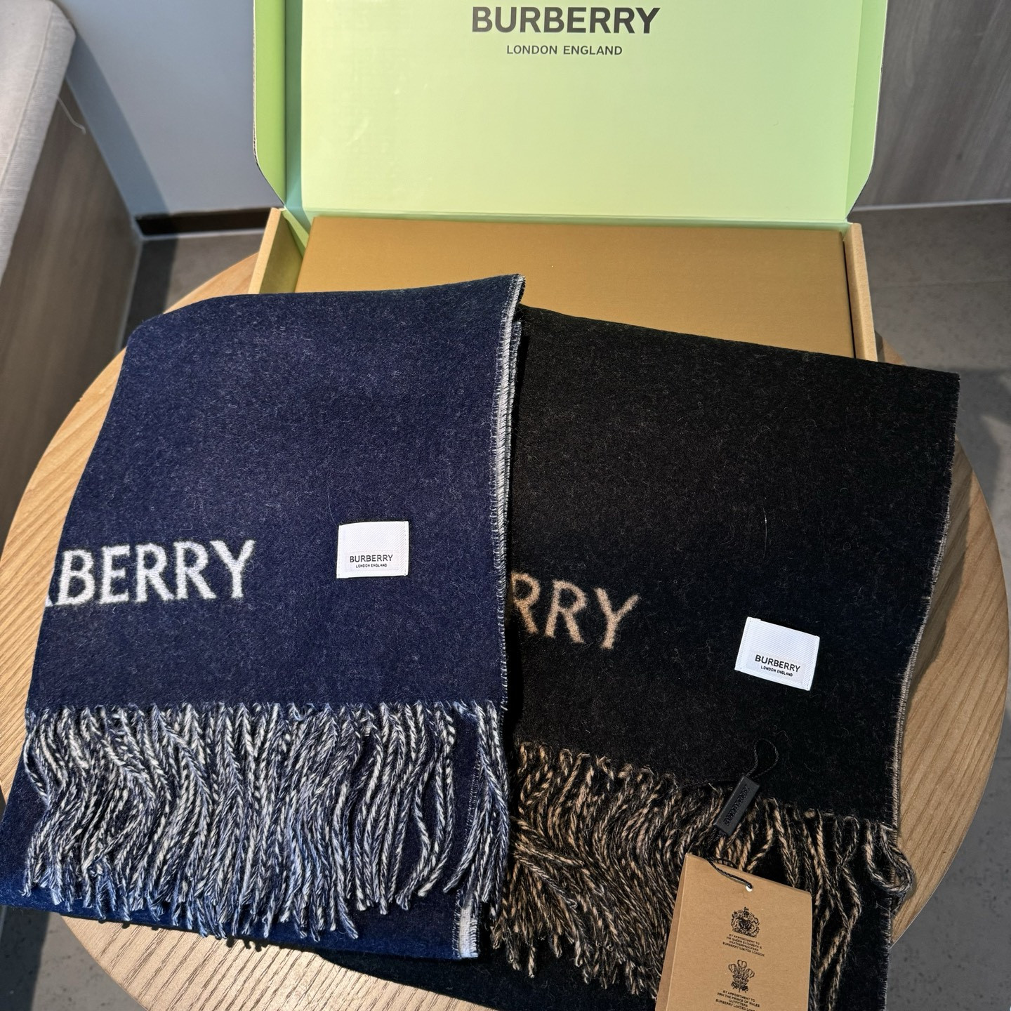 B**rry reversible ekd cashmere scarf 32x180cm 100% wool