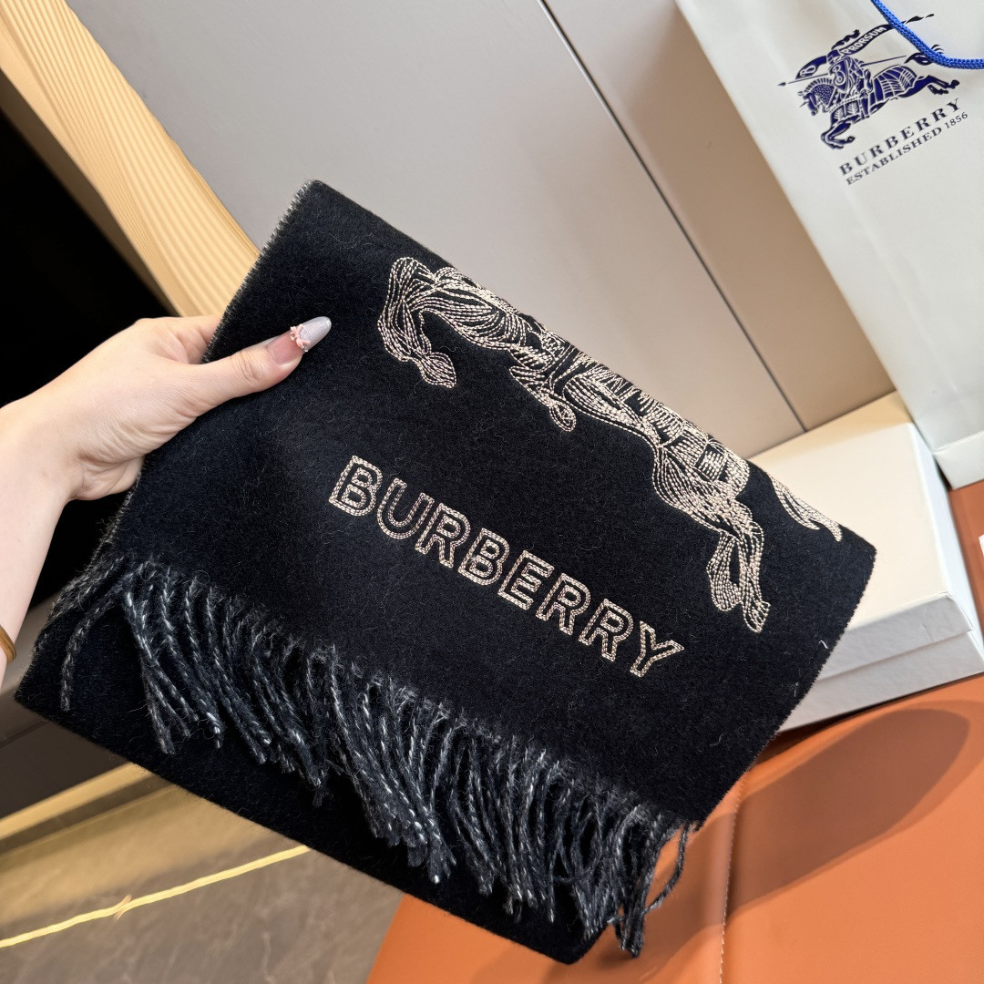 B**rry reversible ekd cashmere scarf 30x200cm 100% lambswool