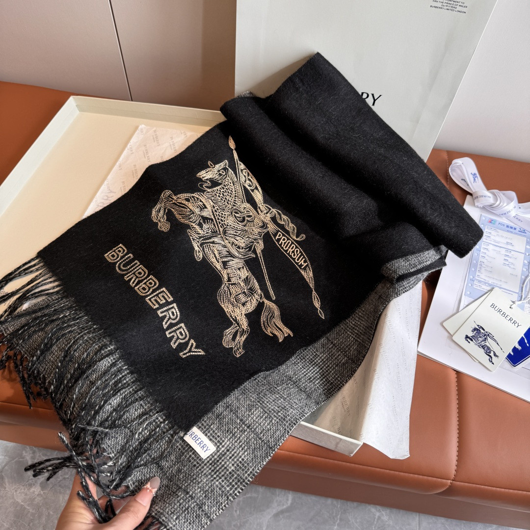 B**rry reversible ekd cashmere scarf 30x200cm 100% lambswool