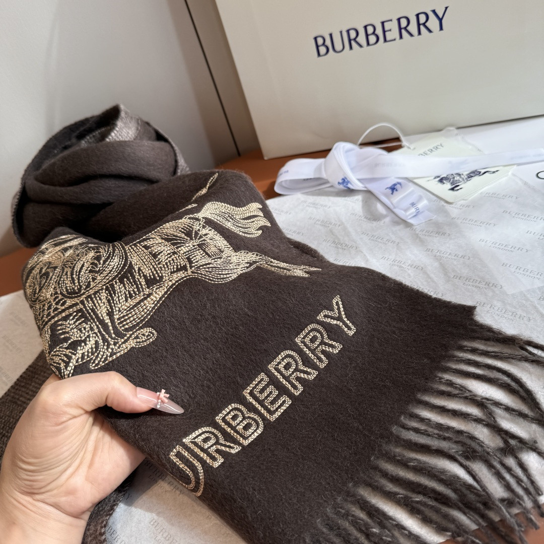 B**rry reversible ekd cashmere scarf 30x200cm 100% lambswool