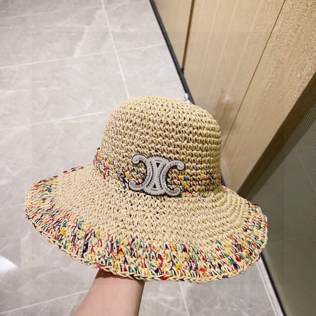 Ce**e crochet straw bucket hat
